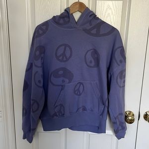 Pacsun blue patterned hoodie